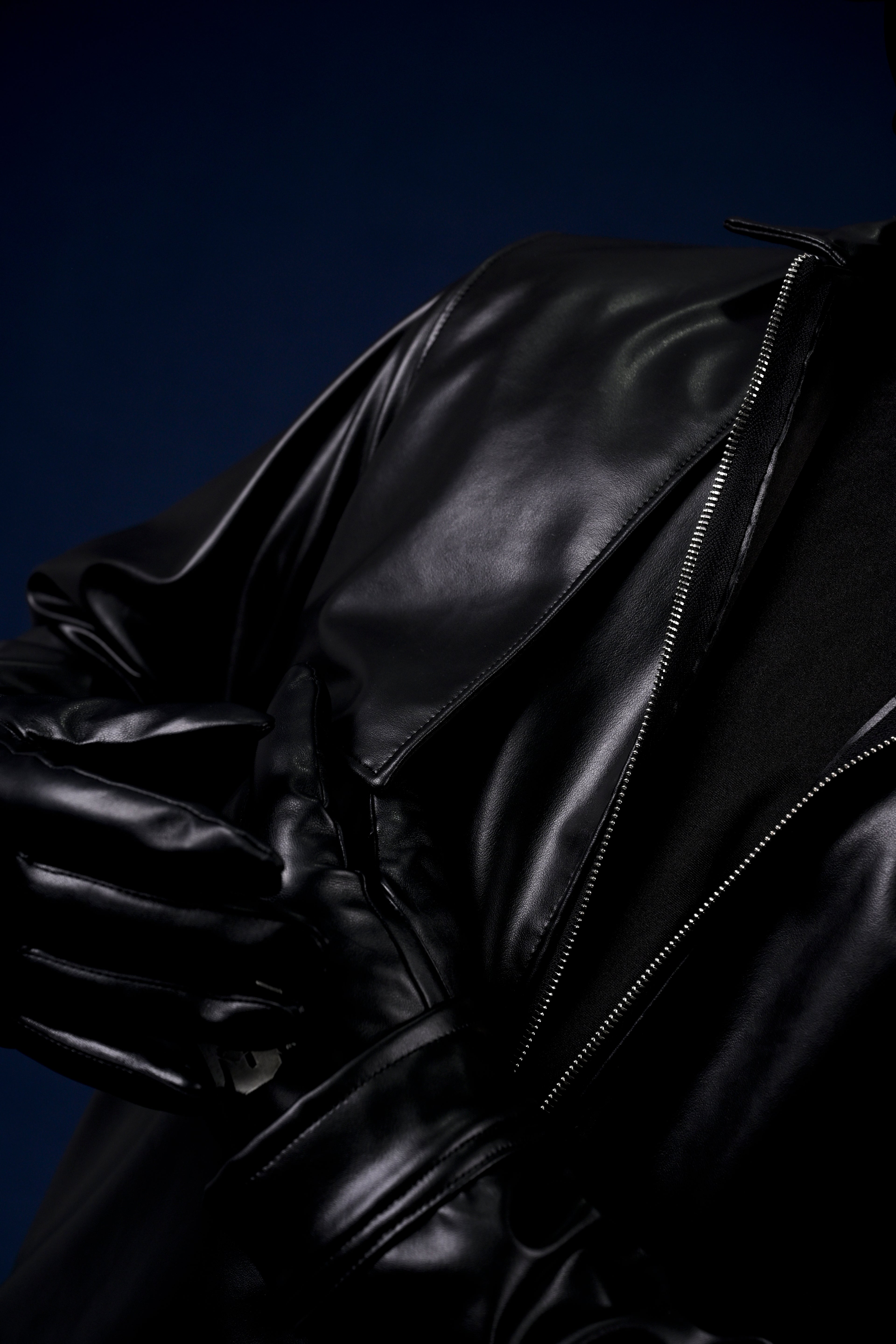 Flap Vegan Leather Jacket